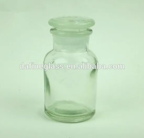 60ml 2015 hot sale clear glass reagent bottles with glass caps