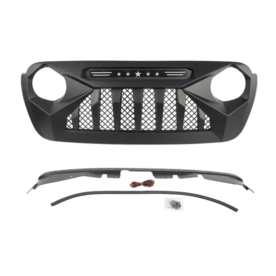 LED Light Grille Front Bumper for Jeep Wrangler JL/JT 2018-2021