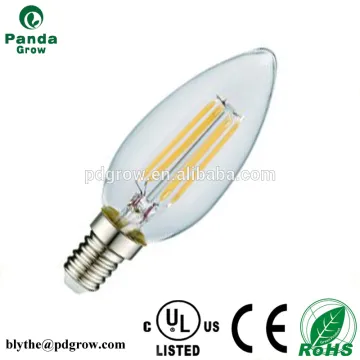 UL /CUL Amber forsted clear 120V 130V 4W C32 C35 led candle bulb vintage led light bulbs e12 led filament