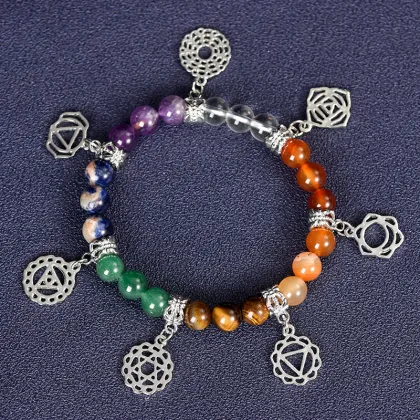 2023 New Seven Chakra Crystal Bracelet Jewelry for Women, Men, Boys, and Girls