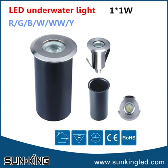 Fashionable green/blue mini led underwater pool light 1W underwater light led