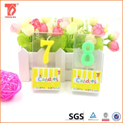 China good quality toothpick orange number candles