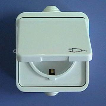 Surface Mounted Shucko Socket Outlet W/cover, High Quality Surface ...