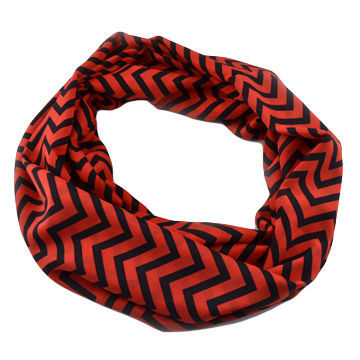Newest arrival inspired red/black striped unisex cool polyester scarf, OEM and ODM orders welcome