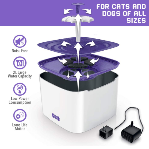 Katze Trinkwasserbrunnen mit 3 freien Filtern