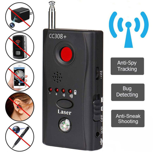 Wireless camera signal detector, multi-function CC308 + radio wave signal camera detector full range wifi RF GSM device finder