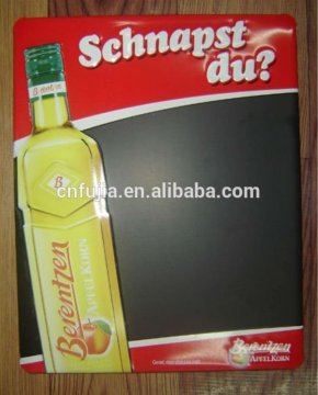 Custom embossed metal printing blackboard metal tin sign with blackboard
