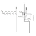 Mezcladora de baño para la instalación oculta