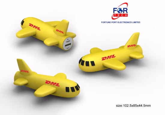 Xmas OEM ODM 18650 Battery Airplane Shaped Power Bank 2200mah/2600mah/3000mah for Black Fridays Promotion Gift