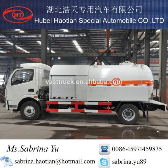 Small lpg truck, 5cubic meter liquefied gas tanker truck, lpg pump tank truck
