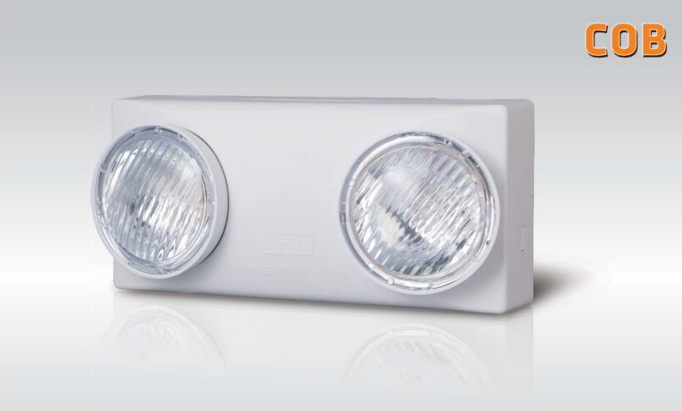 Rechargeable LED emergency light with twins head