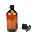 300 ml 500 ml de dispensador de bomba de loción de champú Amber PET Boston Botellas redondas