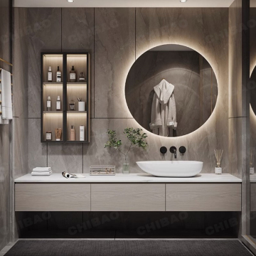 Modern LED Bathroom Vanity Mirror Set with Melamine Plywood - China Manufacturers