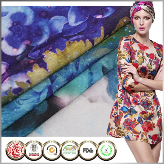 Best selling SGS certified Korean Custom flower border print fabric