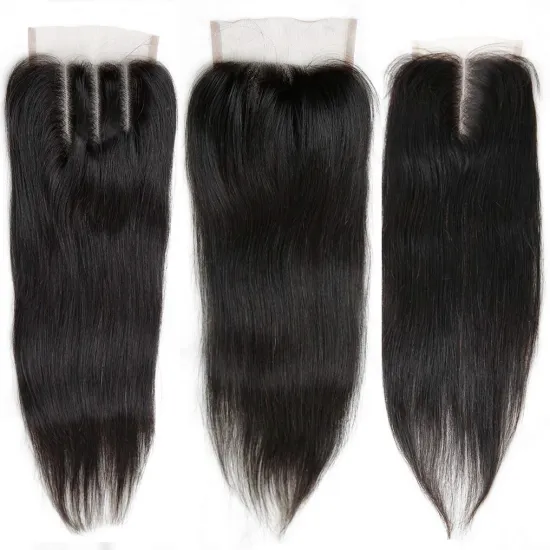 Lan-Daisy Hair 10A  Burma Straight Lace Closure  HD Closure 120% Density Swiss Lace 4X4 100% Human Hair Lace Closure