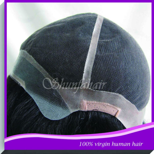 Full french lace toupee,men hair toupee,100% human hair toupee