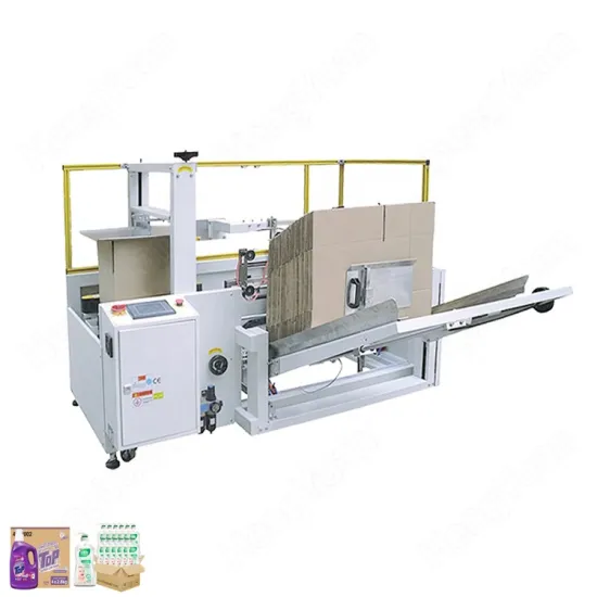 HYCO-100 Automatic Vertical Laundry Detergent Carton Erector | Box Opener & Sealing Machine