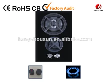 Tempered glass gas hob for built in