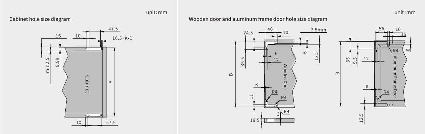 light aluminum frame hinges