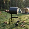 Grill au charbon de bois couvert pour la cuisson au barbecue en plein air