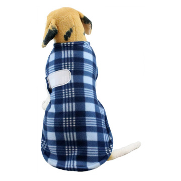 knitted Plaid fleece thickened pet jacket pet clothes