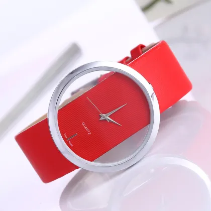 Transparent Hollow Neutral Watch Belt: Stylish Couple Quartz Watch