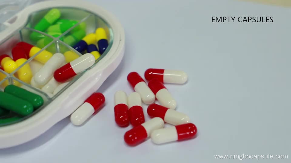 Customized Halal Gelatin Empty Capsules Colorful