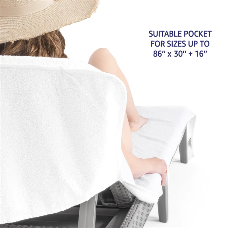 cotton terry cloth beach towel chair cover