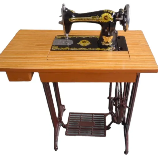 2-Drawer Wooden Table with Cast Iron Stand for Ja Series Sewing Machine