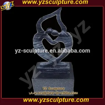 nature black marble abstract statues of lover for home decoration