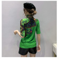 High neck mesh t-shirt women