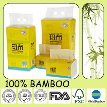 Natural Unbleached, Hot Selling Bamboo Facial Tissue