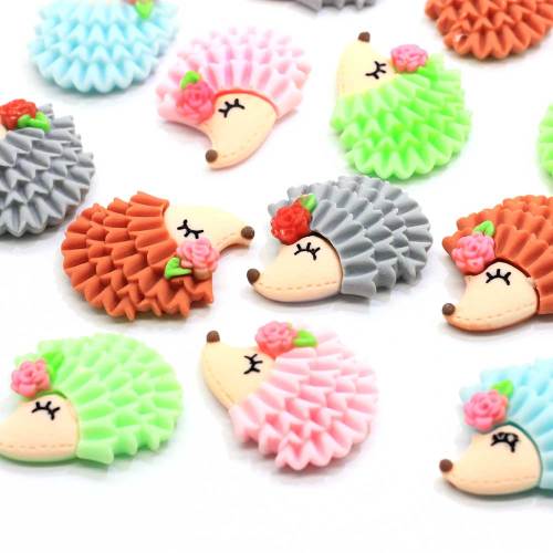 Kawaii Egel Hars Cabochon Kunstmatige Dier Diy Craft Fairy Garden Ornament Meisjes Vrouwen Mode-sieraden Decoratie