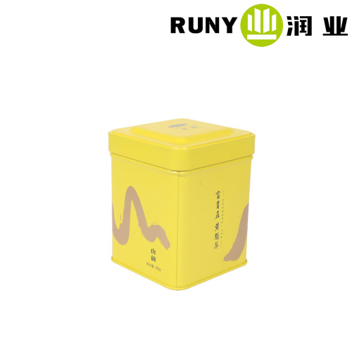 Современная квадратная жестяная банка с дизайном крышки