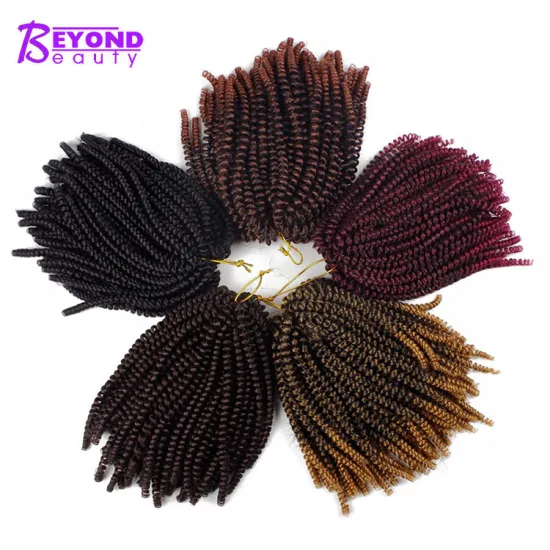 New 2019 Fashional Hairstyle Spring Twist Ombre kinky twists hair braiding spring twist Water wave crochet braid hair extensions