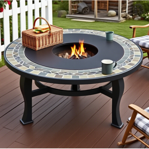 Slate Fire Pit for Outdoor Use