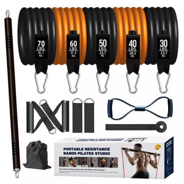 Wholesale Latex Gym, Pilates, and Resistance Tube Set: Customized Dinuo Logo Included