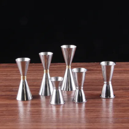 Metal Jigger Bar Tool Cocktail Measuring Cup Double Spirit Jigger