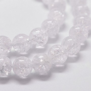 Pandahall 6mm Round Natural Crackle Quartz Crystal Beads: Unique and Elegant Jewelry Making Supplies