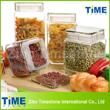 Glass Lid Airtight Tea Coffee Sugar Canister Set
