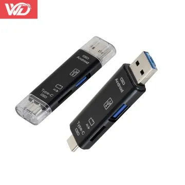 High-Speed Universal OTG TF Card Reader for Android Phones and Computers (Type C Micro USB USB 3.0)