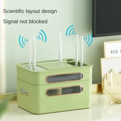 Wireless WiFi Router, Optical Network Unit, Storage Box, Set-Top Box, Cable Shelf for Living Room