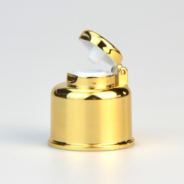 20mm 24mm 28mm gold silver customized color cosmetic plastic flip top off bottle cap