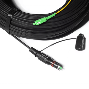 Pre Connectorized SC APC Drop Cable with Outdoor Optitap Fiber Connector and MPO Patch Cord