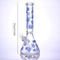 35 cm/13.8in, Hippiesglass, 2 colores de vaso de vaso de vidrio con piña y engranaje de dibujos animados, tubería de agua de vidrio de borosilicato, cachimba de vidrio