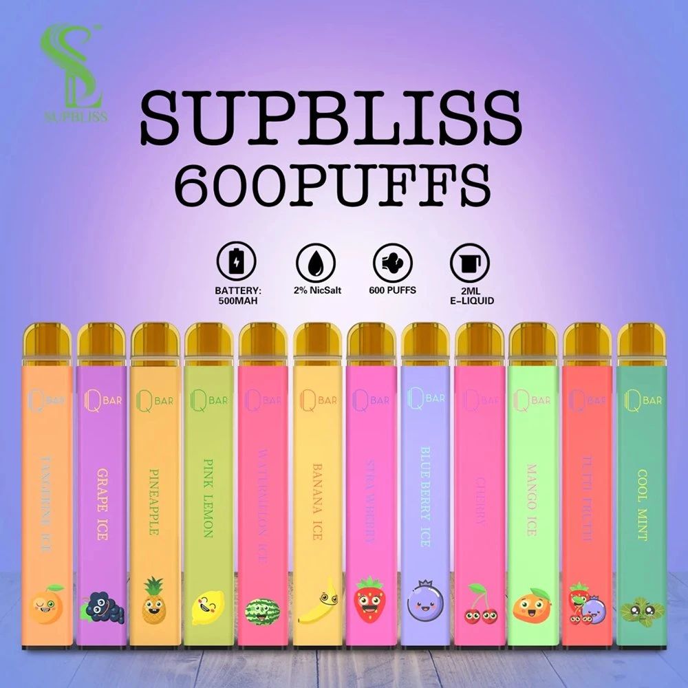 Direct-Factory-Wholesale-Supbliss-Qbar-Disposable-E-Cigarette-Tpd-2mg-500mAh-Battery-600-Puffs-2-Nic-Portable-Vape-Pens