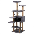 Indoor Outdoor Luxury Cat Climbing Tree Wooden Scratcher Tower Multi Tier Condo Weatherproof Activity Center Christmas