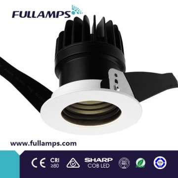 Fullamps 9w Recessed COB downlight led, reflector cup,deep anti glare