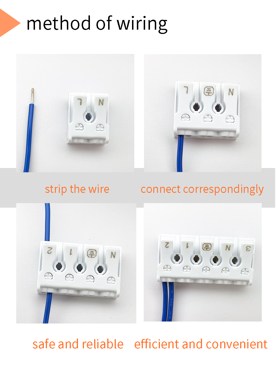 221 Connector 2 In 2 Out Universal Quick Terminal Block Connector