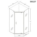 Sally Neo Angle Badezimmer Dusche drehte sich Türgehäuse